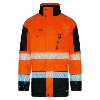 Beeswift BSDJTTORBL Deltic Hi-Vis Jacket Two-Tone RIS-3279-TOM Orange Black